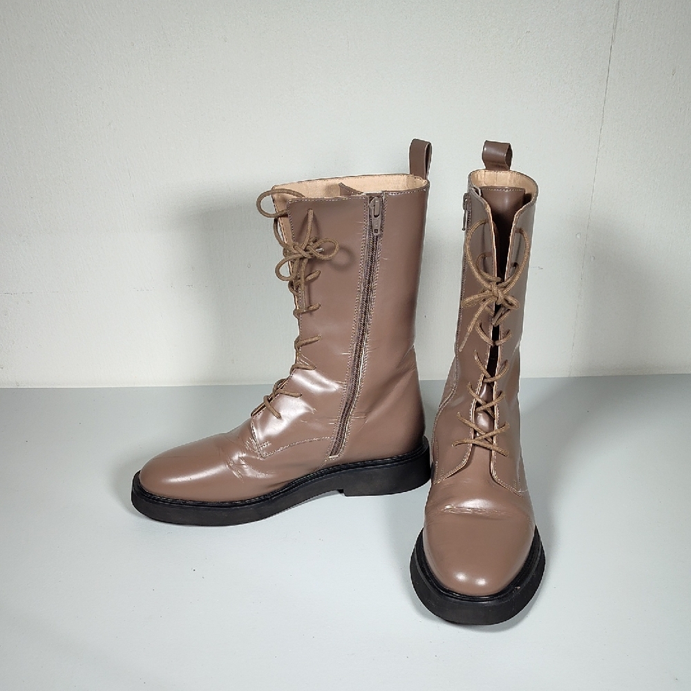 Anthropologie Pilcro Lace Up Stompy Combat Boots 39/8.5